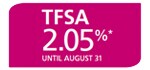 TFSA 2.05% until August 31