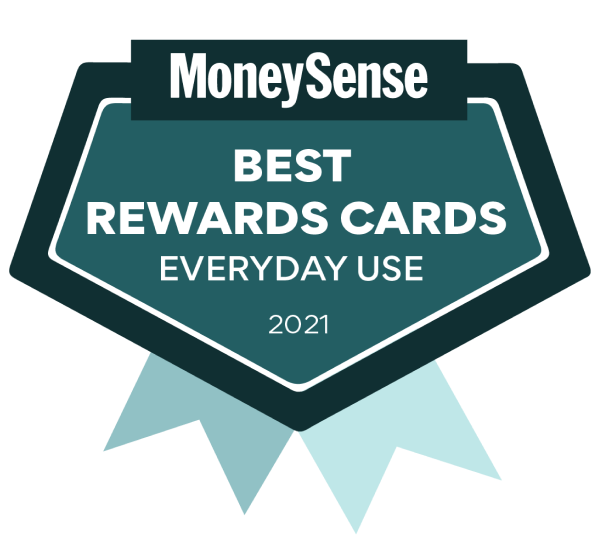 Badge: Winner of the 2021 MoneySense Best Rewards Cards (everyday use).