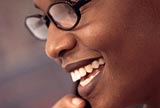 Woman smiling