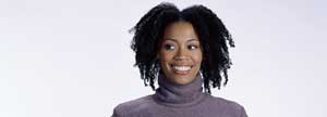 Woman smiling