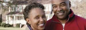 Couple smiling 