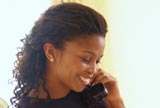 Woman using the phone 