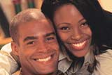 Couple smiling 
