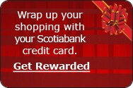 Use your Scotiabank credit card this holidays and get rewarded