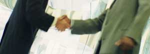 Handshake to close deal