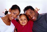 Young couple with little daughter