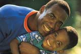 Man holding his son
