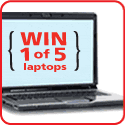 Win 1 of 5 laptops!