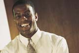 Businessman smiling