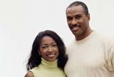 Couple smiling