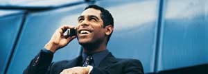 Businessman using his cellphone