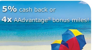 get 5% cash back or bonus miles