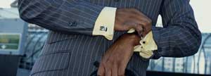 A men checking the time