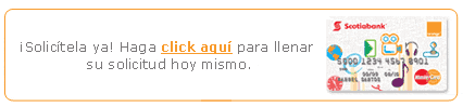 solicite su tarjeta Scotiabank Orange MasterCard