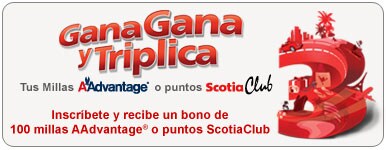 Con Scotiabank gana y triplica tus Puntos ScotiaClub