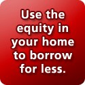 Use the equity in your home to borrow for less.