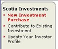Screen capture: mutual fund purchase