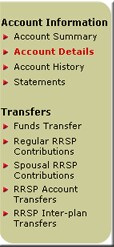 Investment Services Tab