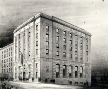Architect John Lyle's drawing of 1709 Hollis Street, Halifax