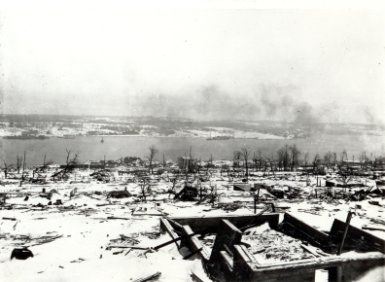 Halifax devastated by the explosion of the Mont Blanc, December 6, 1917. Photo courtesy of the City of Toronto Archives, James Collection #2435.
