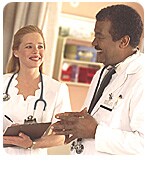 Nurse and doctor.