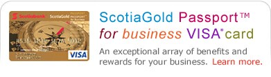 ScotiaGold Passport for business VISA card