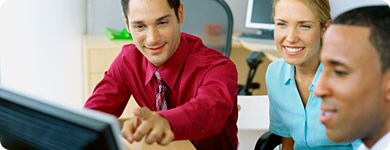 business people in an office