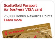 ScotiaGold Passport for business VISA card