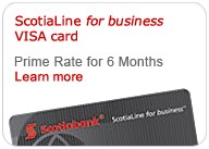 ScotiaLine for business VISA card