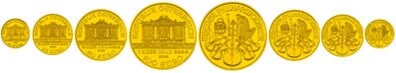 Gold philharmonica coins