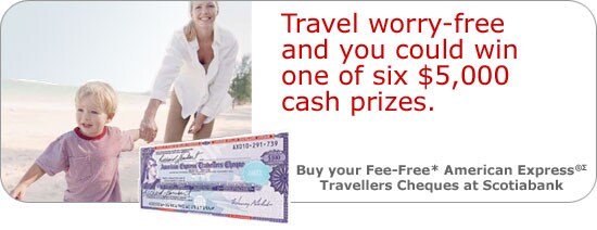 Travel worry-free and your could win one of six $5,000 cash prizes.