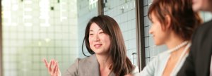 Woman at business meeting