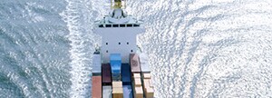 Container ship.