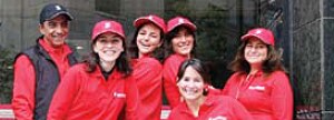 Group of teenagers wearing red jackets