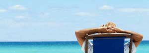 Relaxing on the beach
