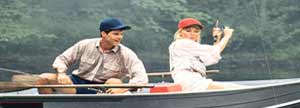 Couple out fishing