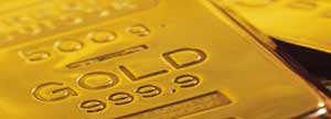 Close up of gold bar