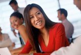 Woman at business meeting