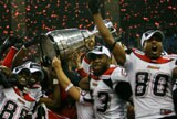 Players celebrating football win