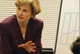 Businesswoman giving presentation