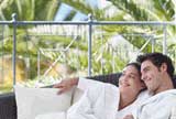Couple on vacation relaxing