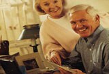 Happy retired couple