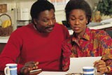 couple looking at finances