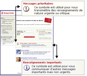 Messages prioritaires/Renseignements importants