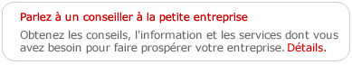Parlez à un conseiller à la petite entreprise