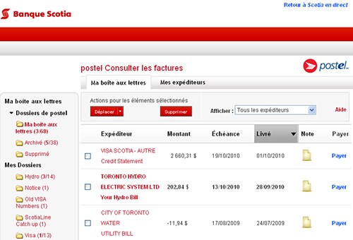 Consulter factures