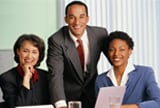 Trois gens d'affaires