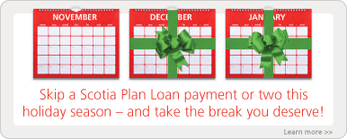 Skip a loan payment on this holiday season