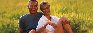 Mature couple enjoying the outdoors