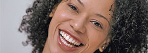 Woman smiling closeup